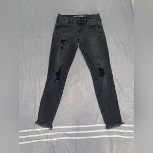 American Eagle Ripped Black Skinny Jeans